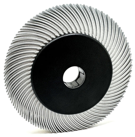 Pro-Graad Radial Bristle Brush, 6 in x 1/2 in x 1 in, 120 Grit (White) Type C Curved Bristles, 33212, 1 Pack