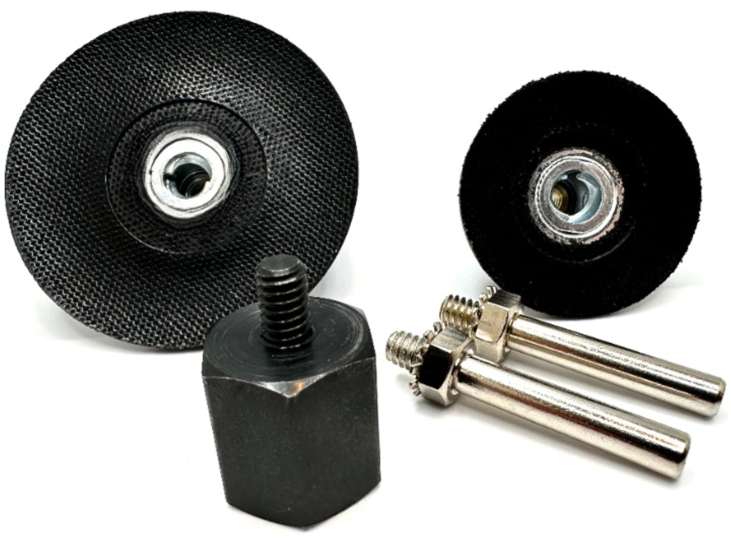 Pro-Graad 5 Piece 5/8-11 Angle Grinder Adapter Kit, with 2” & 3” Roll Lock Type R Quick Change Disc Pad Holder, 5 Pcs Adapter Kit for Angle Grinders with 5/8”-11 Thread