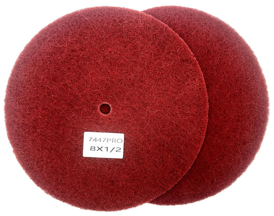 Pro-Graad 4 Pack 8” x 1/2” Very Fine 7447 PRO Non-Woven Buffing, Blending, Cleaning, Light Deburring & Finishing Discs, Pack of 4