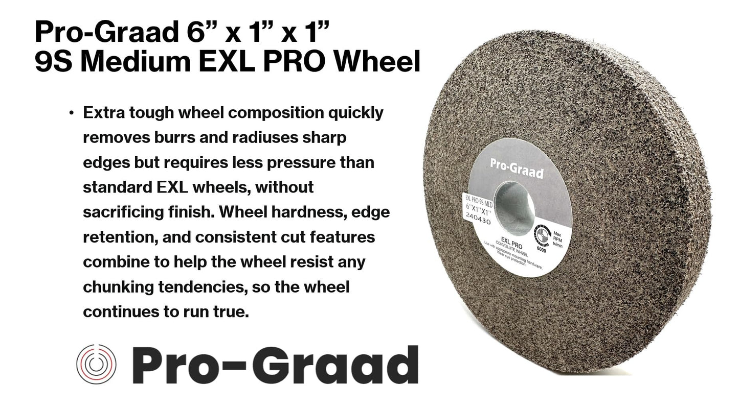 Pro-Graad EXL PRO Convolute Deburring Wheel - Metal Deburring, Finishing and Polishing Wheel