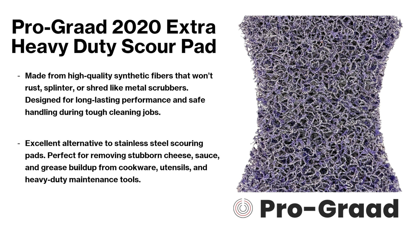 Pro-Graad 2020 Scouring Pad, 2.8” x 4.5”, 24 Pack, Professional Grade Heavy Duty Scour Pad, Bow-Tie Shape, 59033
