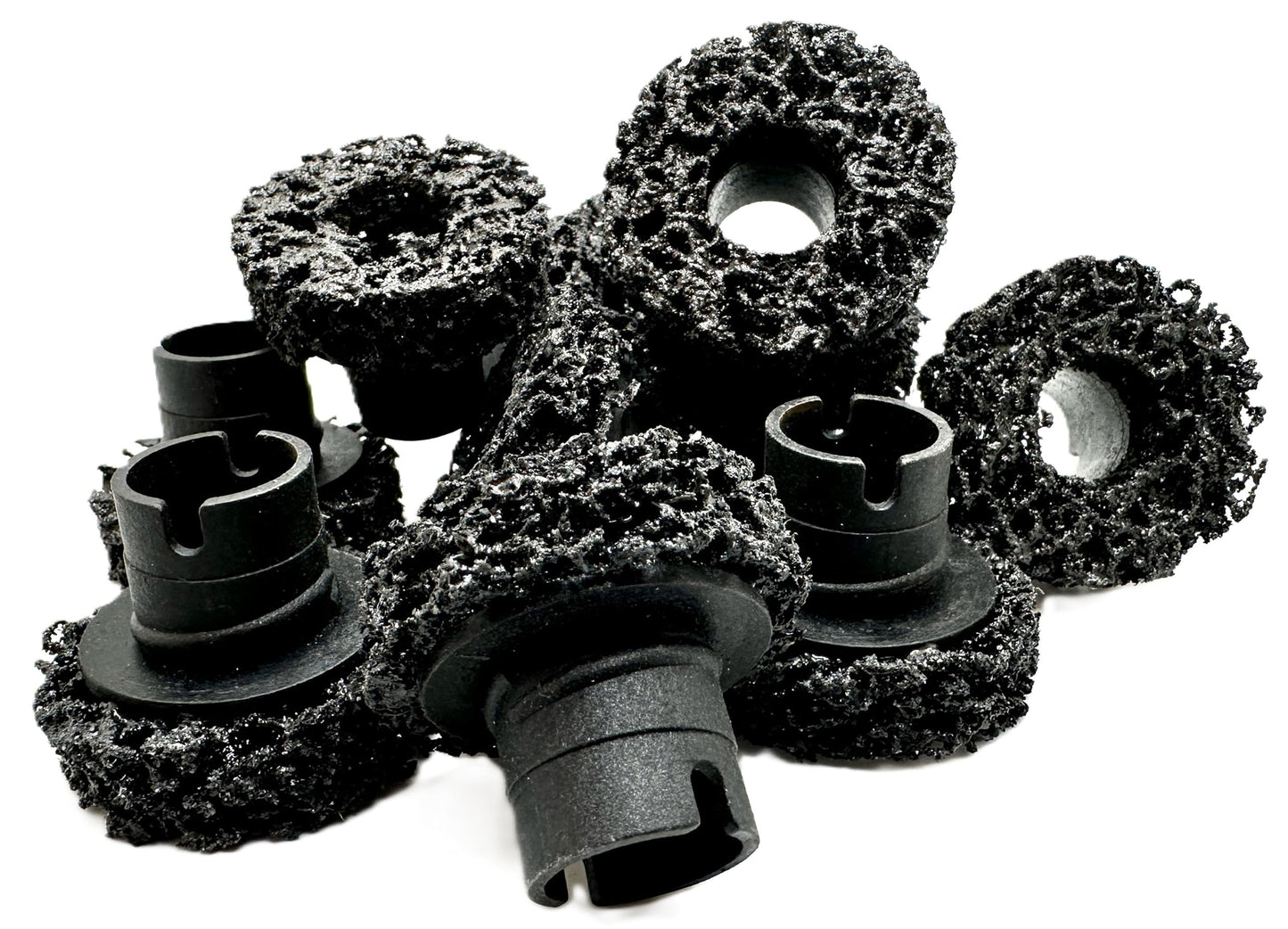 Pro-Graad 45150 10 Pack 1-1/2” Black Brake Hub Cleaning Discs, Brake Drum & Rotors, Around Wheel Studs Rust Removal, Replacement Pads Compatible with Pro Graad Counteract Hub Buddy & 3M Pad Holders