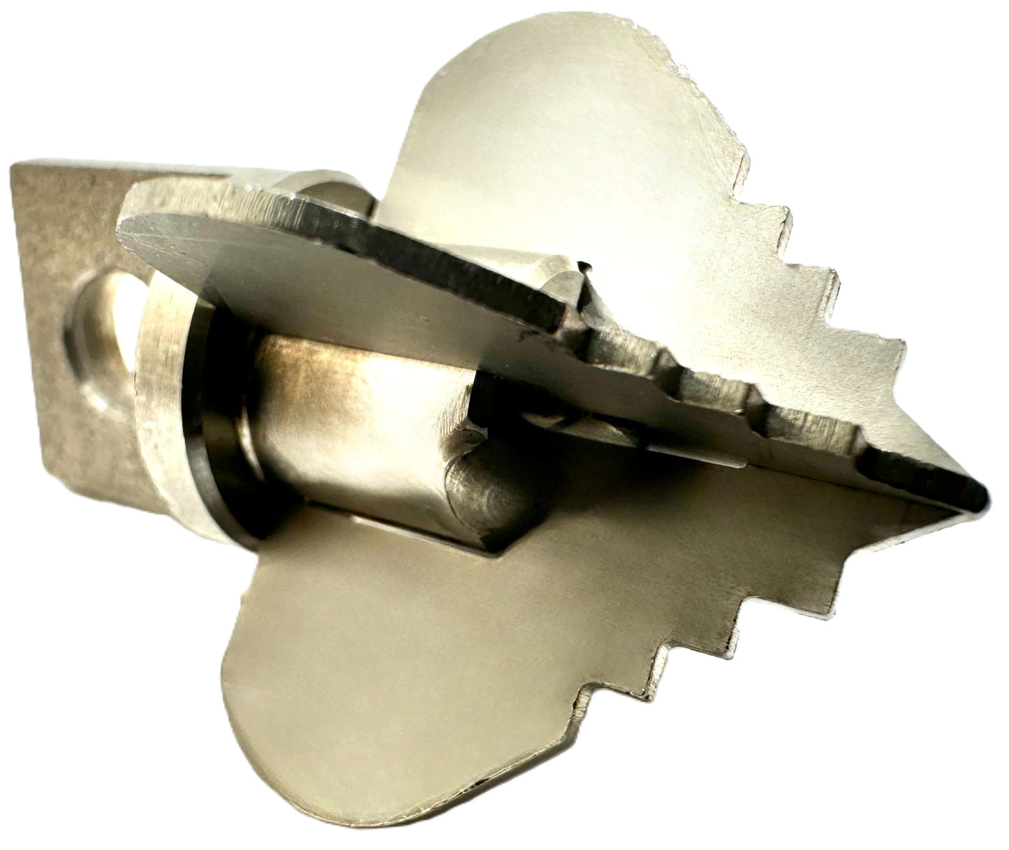 Pro-Graad 1.6” Spear 4 Flute Flow Fixer Drain Cleaner Plumbing Snake Cutter Head for 2” – 3” Pipes, Clears & Scrapes Inner Walls, Fits 3/8” 1/2" or 9/16” Cables, Commercial & Residential Use