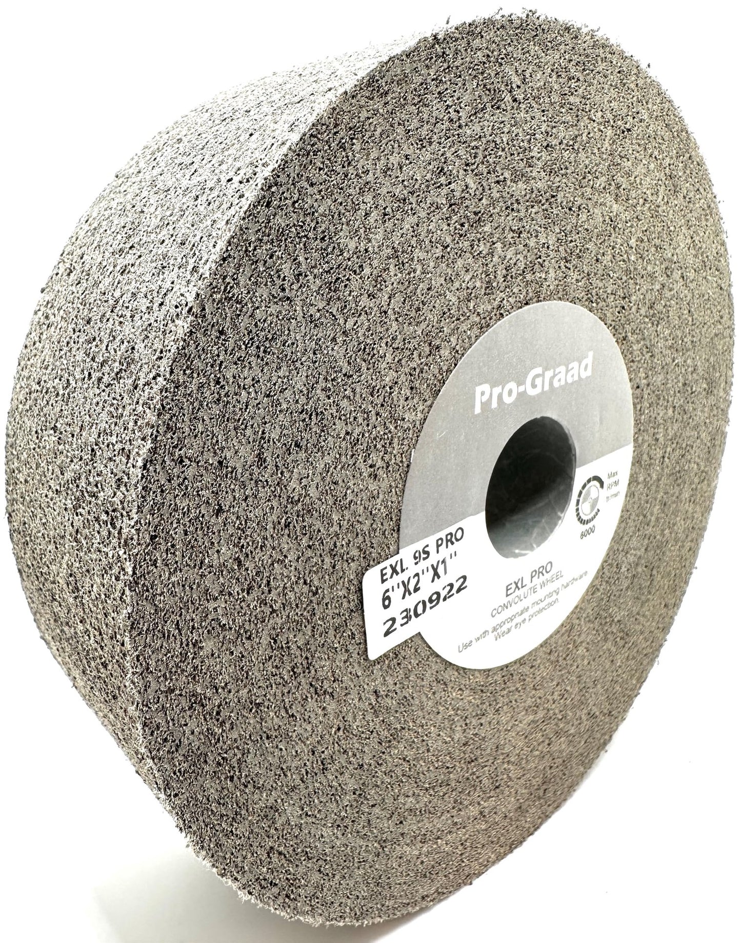 Pro-Graad EXL PRO Convolute Deburring Polishing Wheel - 6" x 2" x 1" 9S Fine Silicon Carbide - Professional Grade - Metal Deburring, Finishing and Polishing Wheel - (1 Pack)