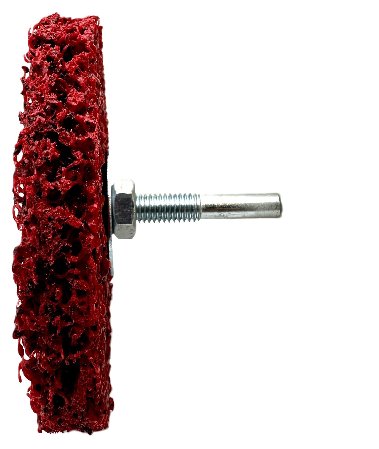 Pro-Graad 2 Pack Paint Stripping Disc Drill Attachment | 4" x 1/2" Wide with 1/4" Shaft | Strip & Clean Discs Remove Paint Coating Rust | Red Heavy Duty Extra Coarse | Pack of 2
