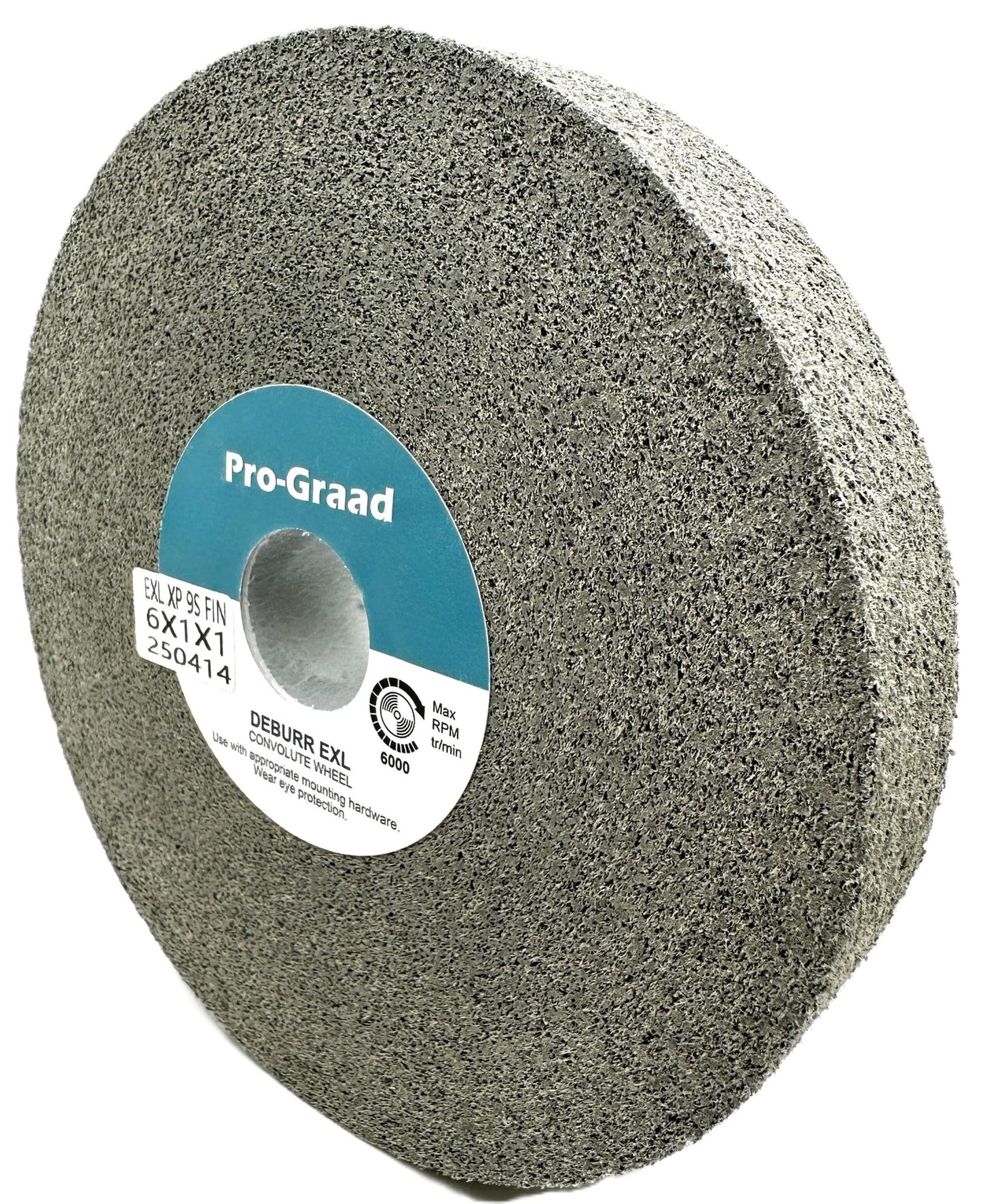 Pro-Graad EXL-XP Convolute Deburring Polishing Wheel - 6" x 1" x 1" 9S Fine Silicon Carbide - Professional Grade - Metal Deburring, Finishing and Polishing Wheel – 60306 - 1 Pack
