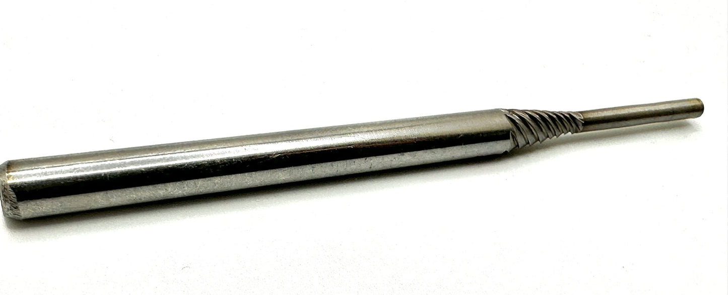 Pro-Graad Porting Mandrel 4", CR-9-4 Premium HSS (High Speed Steel) Coarse Thread Extra Shank Length Cartridge & Spiral Roll Mandrel, 1/8" Pilot Diameter x 1" Pilot Length x 1/4" Shank x 4" Length