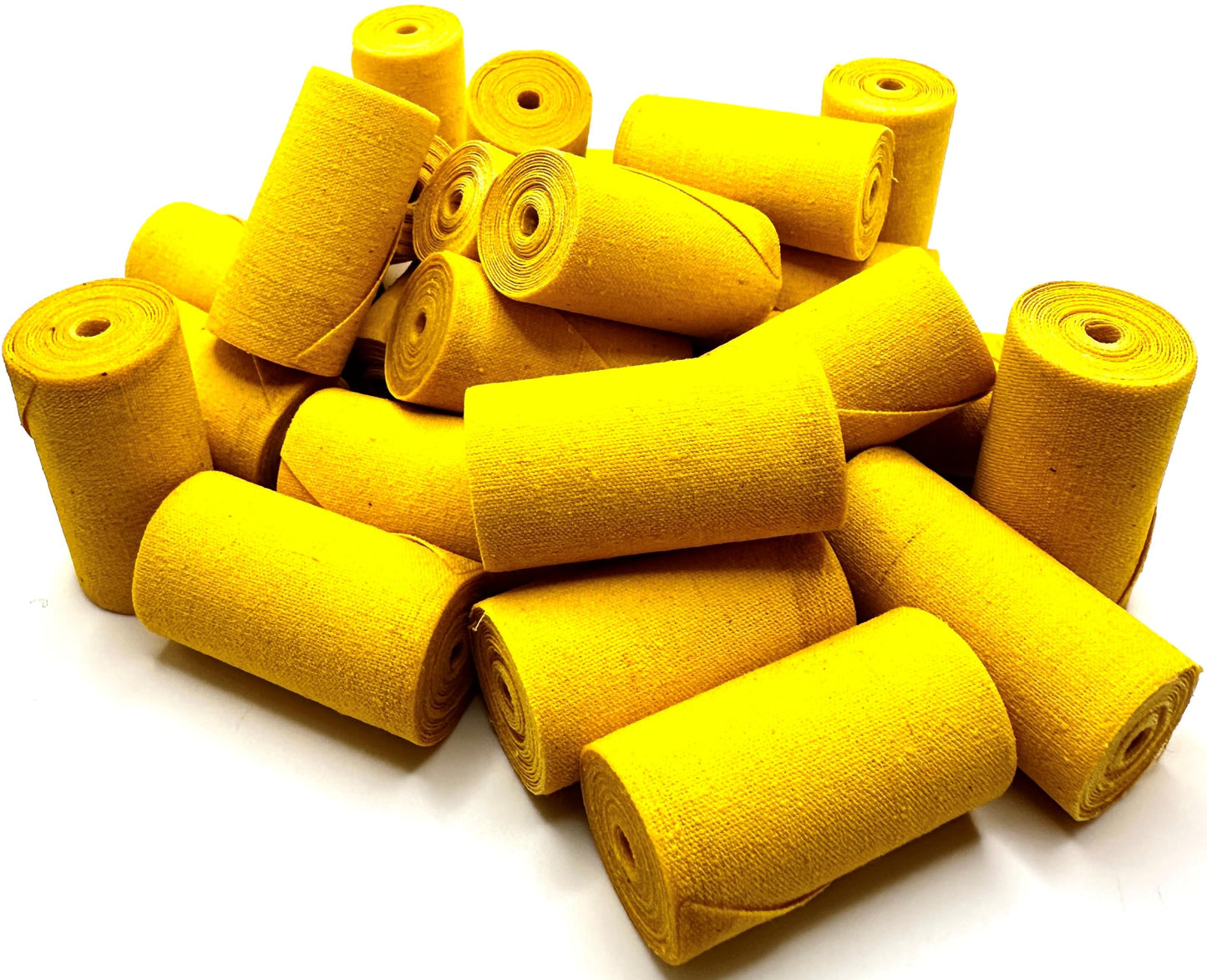 Pro-Graad 25 Pack 3/4x1-1/2x1/8 Yellow Treated Cloth Buffing & Polishing Cartridge Rolls, Ideal for Detail Polishing Hard to Reach Areas