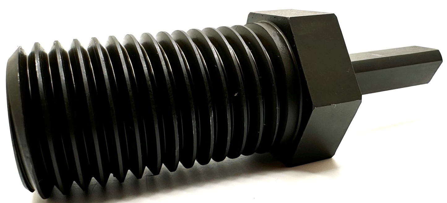 Pro-Graad Shaft Adapter for Core Drill Hole Saw, 1/2” Triangle Hex Shank to 1-1/4"-7 Male Threads, for Use with 1-1/4”-7 Threaded Diamond Hole Saw & Diamond Core Drill Bits