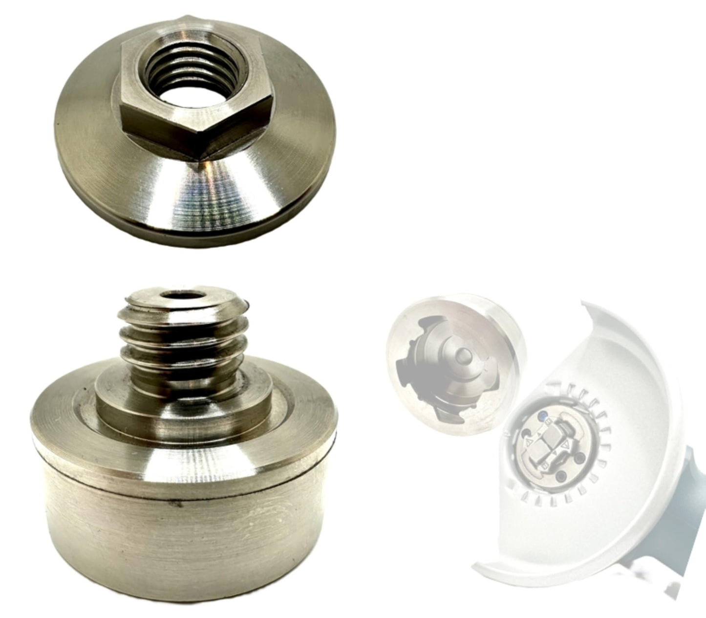 Pro-Graad Adapter for XLOCK to 5/8-11 Thread, Includes Flange Lock Nut, for Angle Grinder Cutting Blade, Flap Discs, Diamond Core Drill Bit