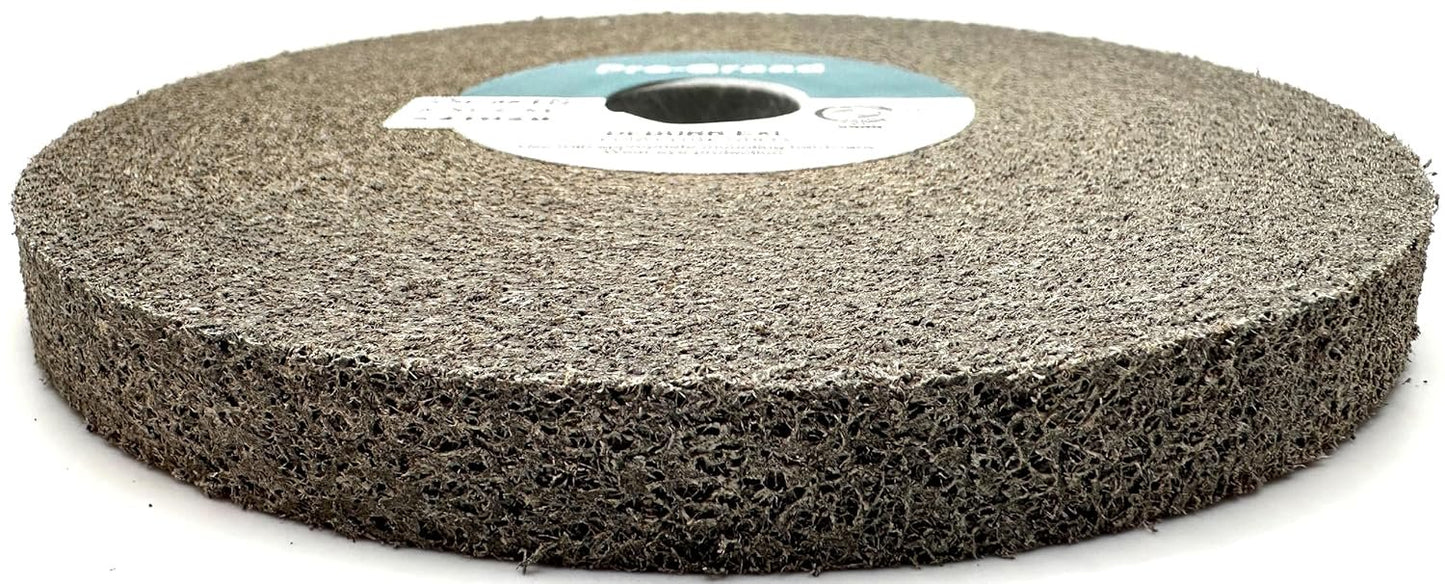 Pro-Graad EXL Deburring Wheel - 6" x 1/2" x 1" 8S Fine - Silicon Carbide - Metal Deburring, Finishing and Polishing Wheel - Convolute - 1 Pack