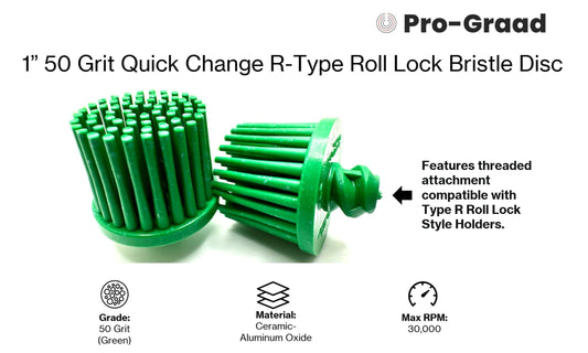 Pro-Graad R-Type Roll Lock Bristle Discs 1", 2", 3"