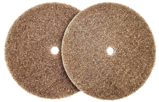 Pro-Graad 4 Pack 8” x 1/2” Medium (P150) Cut & Polish Discs, Aluminum Oxide Non-Woven Discs for Satin Finishing, Blending, Cleaning, 00831, Pack of 4