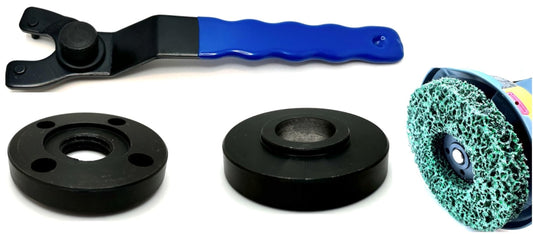 Universal Strip Disc Conversion Kit for Wagner PaintEater - Pro-Graad Adapter with Lock Nut & Wrench - Upgrade for 4.5” x 7/8” Stripping Wheel Compatibility (Conversion Kit with Wrench)