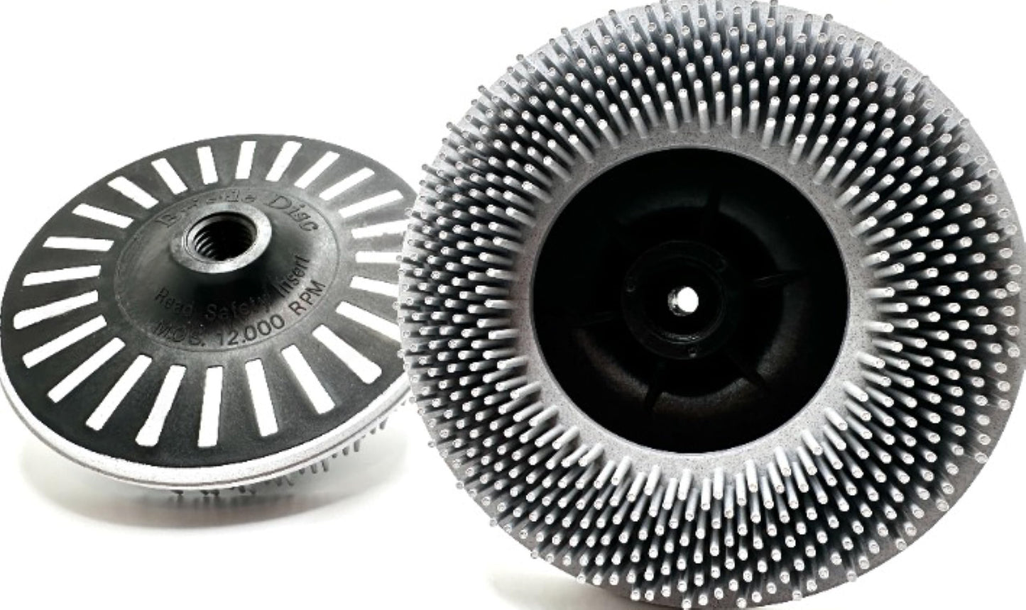 Pro-Graad 4-1/2” x 5/8”-11 120 Grit White Bristle Disc | Ceramic-Aluminum Oxide Abrasive Bristle Disc with 5/8”-11 Fast Change Hub | Remove Coatings Paint Rust Contaminants Weld Burn | Pack of 1