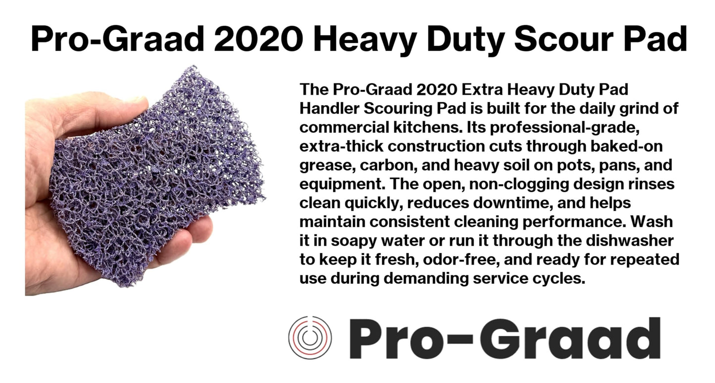Pro-Graad 2020 Scouring Pad, 2.8” x 4.5”, 24 Pack, Professional Grade Heavy Duty Scour Pad, Bow-Tie Shape, 59033
