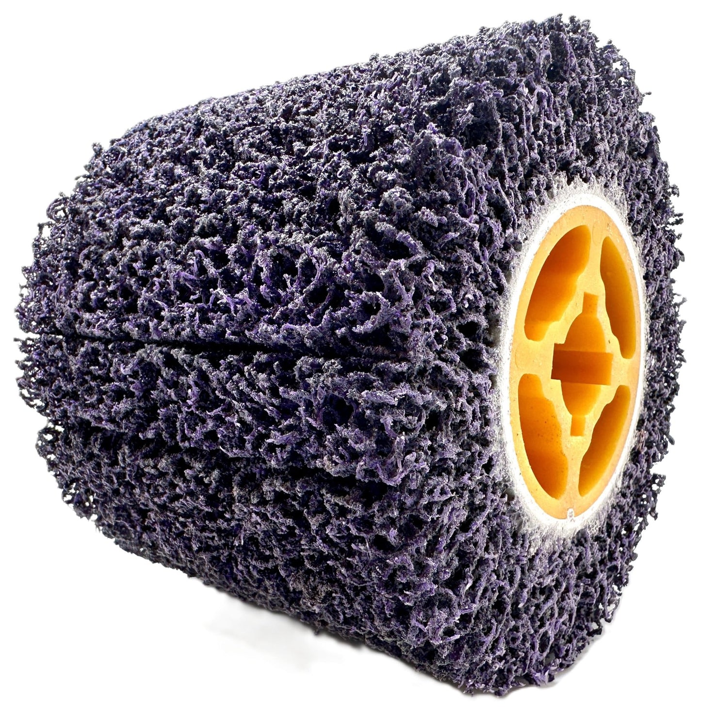 SuperGrindz 4.5” x 4” (120x100) Purple Strip & Clean Abrasive Drum Paint & Rust Remover, 36 Grit Wire Drawing Polishing Wheel for Metal Wood Surface Conditioning Clean Descale Welds Oxidation Removal