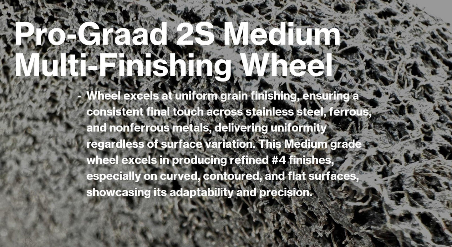 Pro-Graad Multi-Finishing Wheel – Grit Silicon Carbide - Stainless Steel Finish