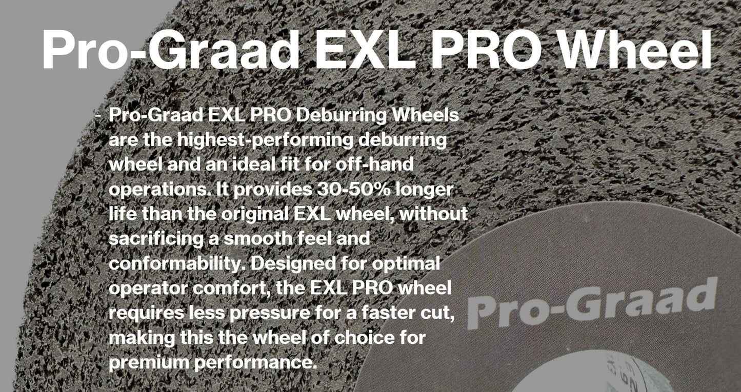 Pro-Graad EXL PRO Convolute Deburring Wheel - Metal Deburring, Finishing and Polishing Wheel