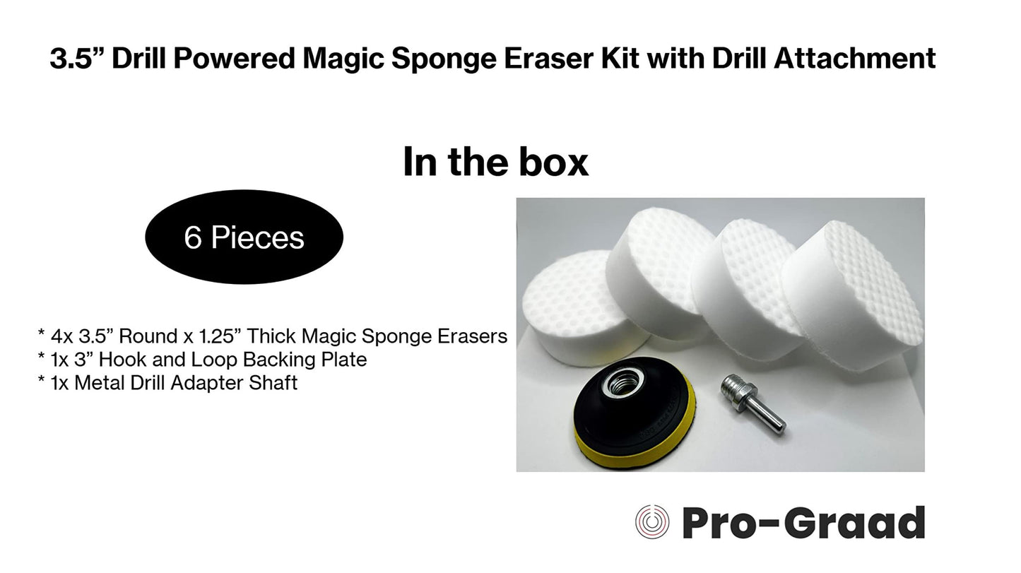 Drill Powered Magic Sponge Erasers | Ultra Durable Melamine Cleaning Eraser Pads for The Bathroom, Kitchen, Floors | Compatible with RotoEraser