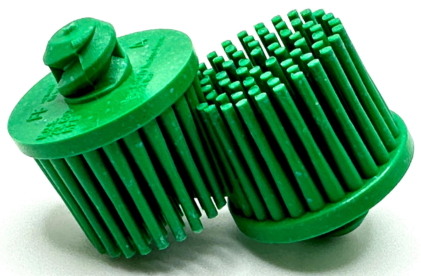 Pro-Graad 10 Pack 1" 50 Grit Green R-Type Bristle Disc | Ceramic-Aluminum Oxide Abrasive Bristle Disc with Quick Change Roll Lock | Pack of 10 | Green