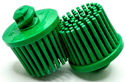 Pro-Graad 10 Pack 1" 50 Grit Green R-Type Bristle Disc | Ceramic-Aluminum Oxide Abrasive Bristle Disc with Quick Change Roll Lock | Pack of 10 | Green