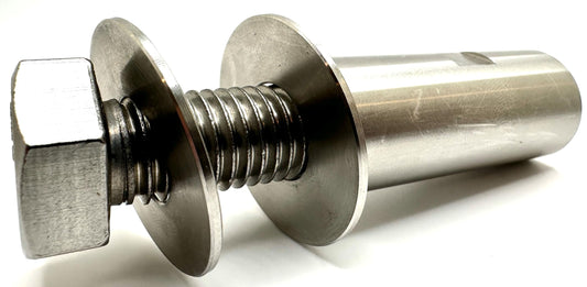 Pro-Graad Stainless Steel 5/8”-11 Angle Grinder Buff Extender Kit, Airway Buffing Polishing Wheel 4-1/4” Extension Shaft, Threaded Arbor Extension Adapter, for Angle Grinders