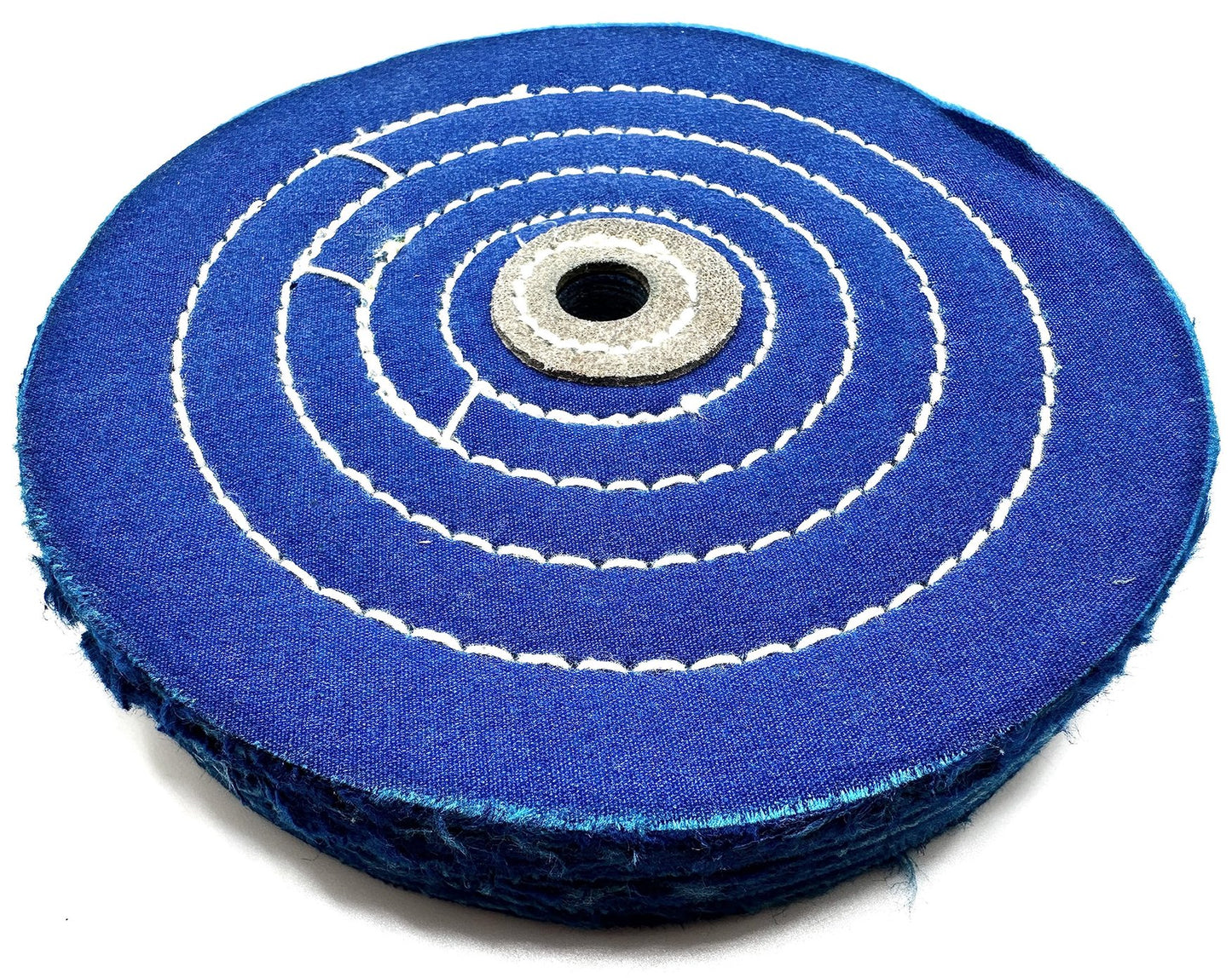 Pro-Graad 1 Pack Extra Thick Buffing Polishing Wheel 6 inch Blue Treated Cotton Medium, 70 Ply – 1” Thick with 1/2 inch Arbor Hole for Bench Grinder – Ideal for Middle Step Buffing – Pack of 1