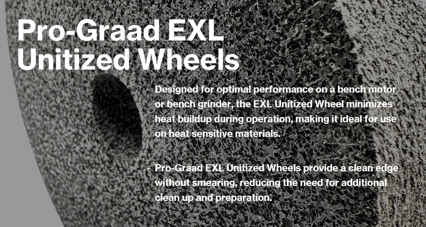 Pro-Graad EXL Unitized Wheel, Silicon Carbide, 6" Diameter x 1" Wide x 1" Arbor, 3S Fine | (Pack of 1)