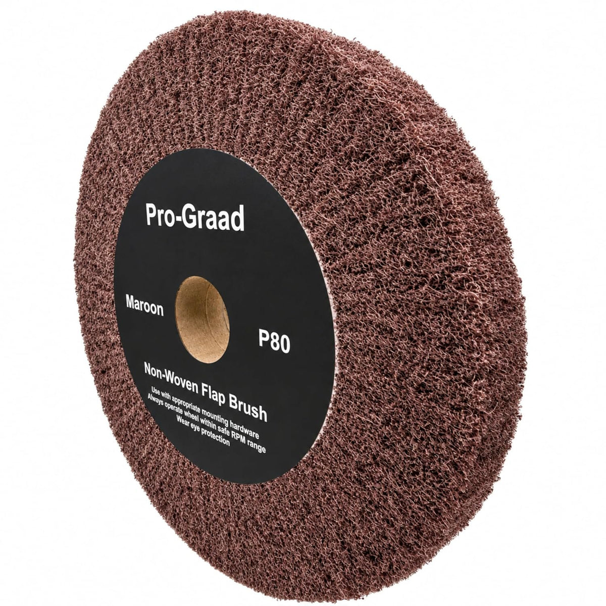 Pro-Graad Bench Grinder Finishing Flap Brush Wheel 8" x 1", P80 Grit