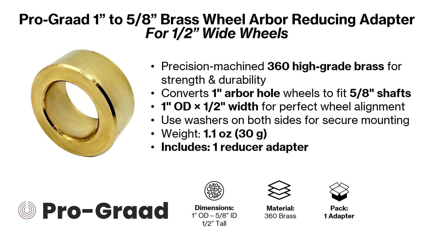 Pro-Graad Brass Wheel Center Reducing Adapter