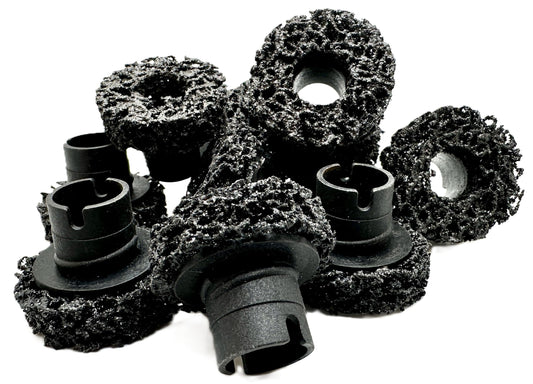 Pro-Graad 45150 100 Pack 1-1/2” Black Brake Hub Cleaning Discs, Brake Drum & Rotors, Around Wheel Studs Rust Removal, Replacement Pads Compatible with Pro Graad Counteract Hub Buddy & 3M Pad Holders