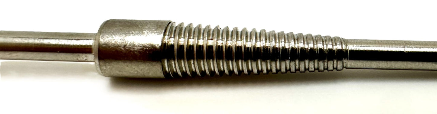 Pro-Graad CR-5 1/8” Shank Stainless Steel Cartridge Roll Mandrel, Standard Tapered Type Mandrels for Cartridge & Spiral Rolls, 3” Overall Length, 1/8x1” Shank x 1/8”x1” Pilot