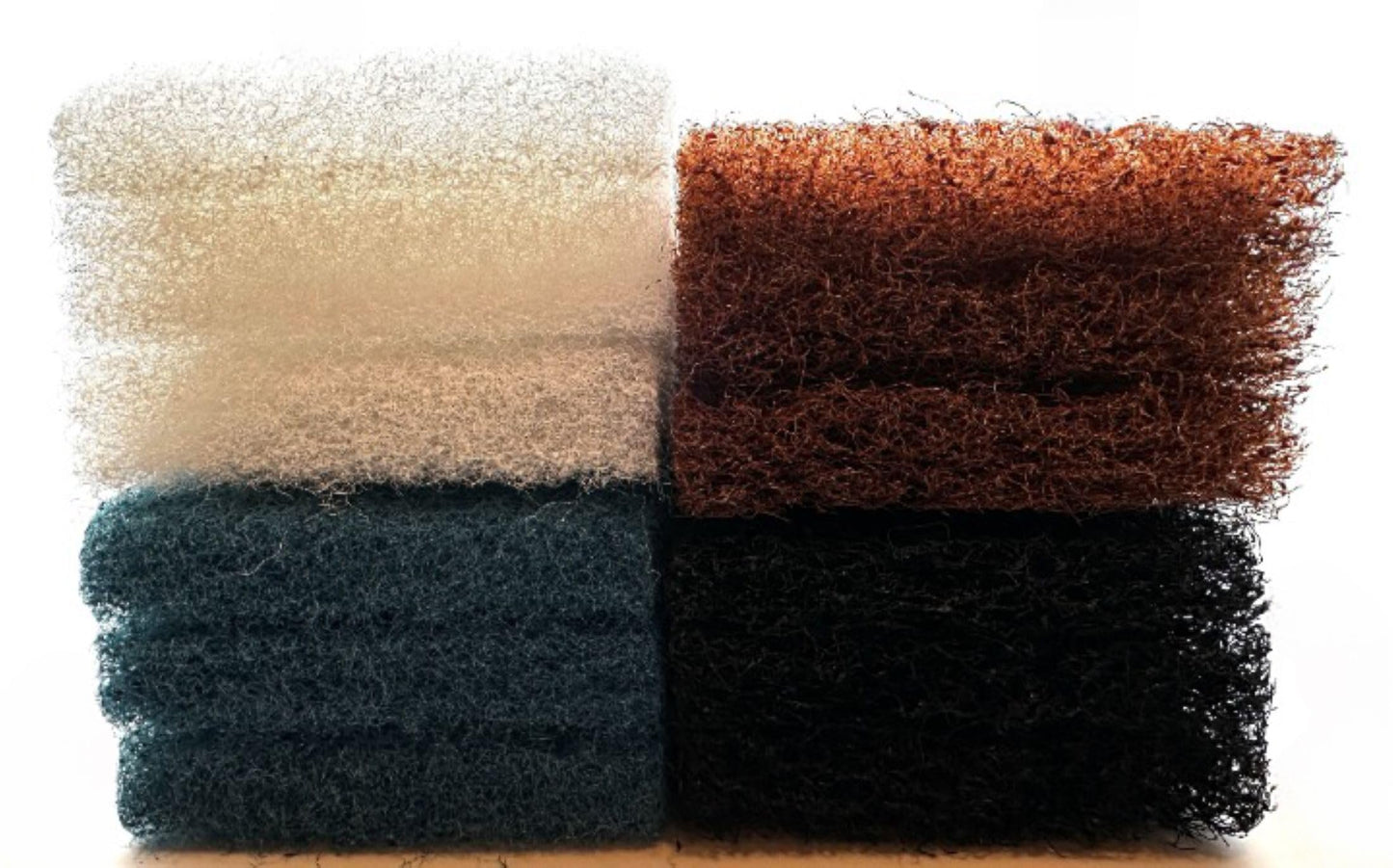 Pro-Graad 12 piece Refill Cleaning Scrubbing Scouring Pad Kit with 3x of 4 Different 10 x 4.5in Utility Cleaning Scrubber Scouring Pads | White Blue Brown Black | Compatible with Doodlebug Pad Holder