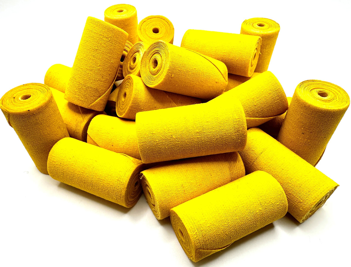 Pro-Graad 25 Pack 3/4x1-1/2x1/8 Yellow Treated Cloth Buffing & Polishing Cartridge Rolls, Ideal for Detail Polishing Hard to Reach Areas