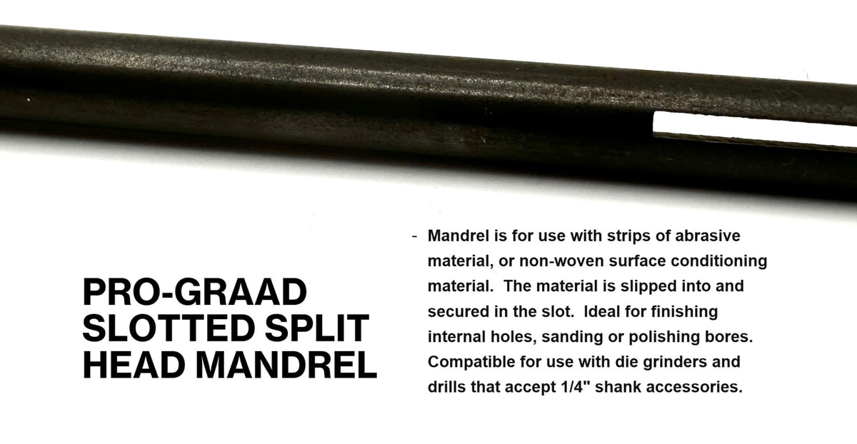 Pro-Graad 1/4" Shank Slotted Split Head Mandrel