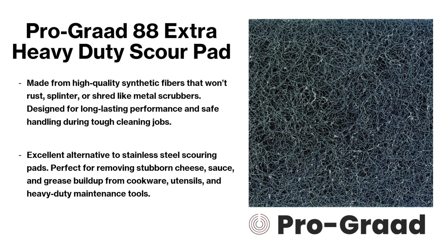 Pro-Graad 20 Pack 88 Extra Heavy Duty Scour Pad Handler for Scouring & Cleaning Pots, Pans, Utensils, Cooking Equipment, Easy Rinsing, Non-Rusting & Splintering, 5" Length x 3-1/2" Width, Blue, 08292