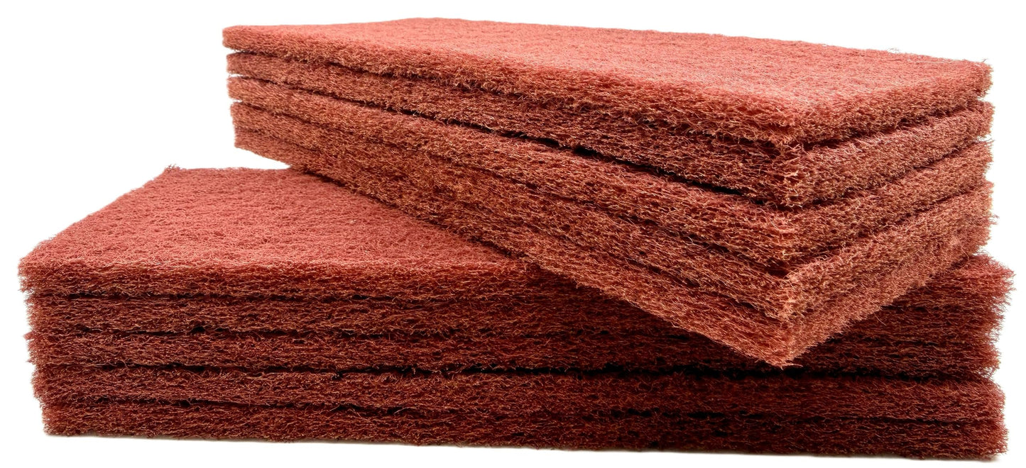 Pro-Graad 7447 PRO 3-2/3" x 9" Very Fine Maroon Surface Conditioning Sheet Pad - Reusable Non-Woven Aluminum Oxide Abrasive for Cleaning, Finishing & Scuffing - 20 Pack – 64958