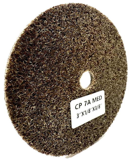 Pro-Graad 5 Pack 3” x 1/8” x 3/8” 7A MED Cut & Polish Unitized Wheel – durable, aggressive for tough blending, finishing & deburring stainless, carbon steel & high-nickel alloys, 17250
