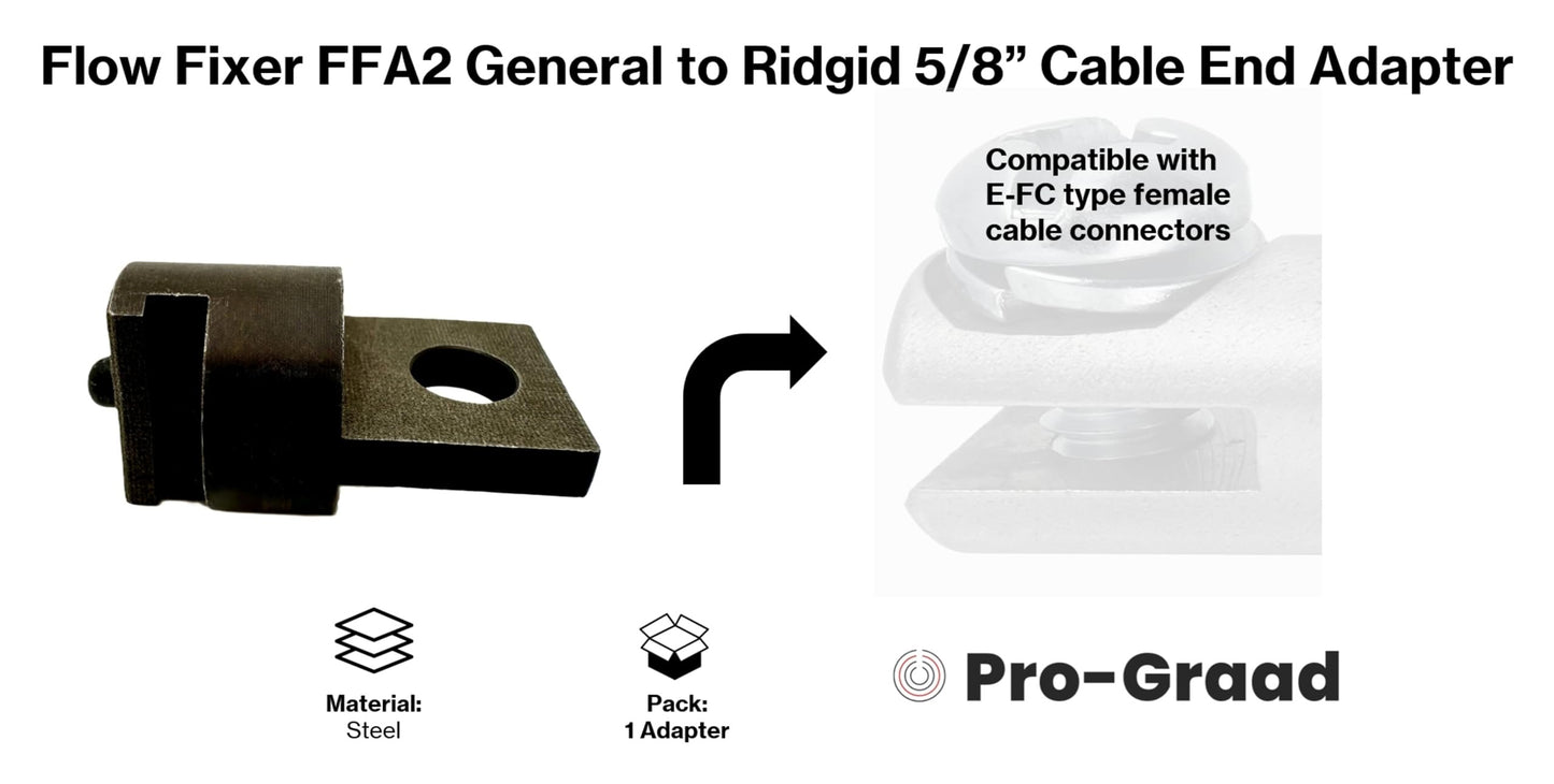 Auger Adapter FFA2 – Compatible with General to Ridgid Drain Cleaner, Converts General Slotted Cable Ends to Fit Ridgid Models K40, K50, K375, K380, K400 &K3800 with 5/8" Cable Ends (Not Cable Size)