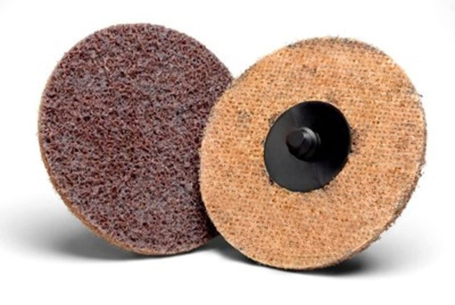 Pro-Graad 3" Quick Change Non-Woven Nylon Surface Conditioning Discs for Deburring Sanding Blending Polishing Paint Removal with Male R-Type Backing, Use with Die Grinder - Brown- (Coarse) - (25 Pack)
