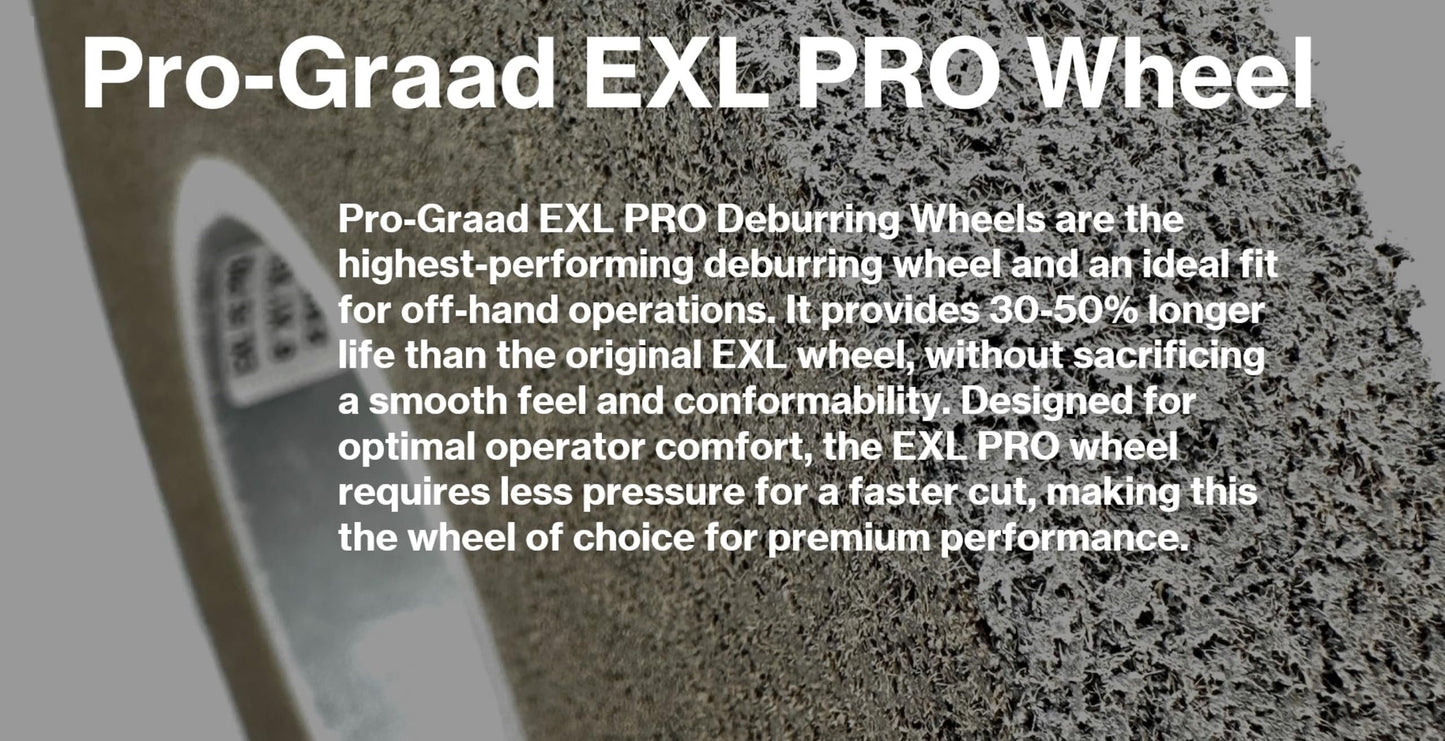 Pro-Graad EXL PRO Convolute Deburring Polishing Wheel - 12" x 1" x 5" 9S Fine Silicon Carbide - Professional Grade - Metal Deburring, Finishing and Polishing Wheel - (1 Pack)