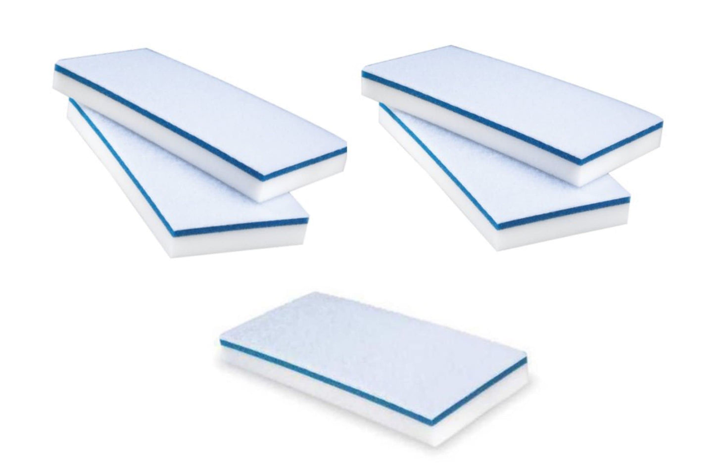 Magic Mopper 4610 Eraser Pads - 50 Pack 4.5" x 10" x 1" Commercial Grade Melamine Sponges for Floor, Tile, Grout, Baseboard, Walls-Durable & Versatile Cleaning - Pack of 50