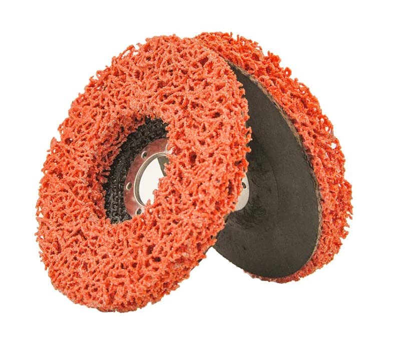 Pro-Graad SuperGrindz 5 Pack 4-1/2" x 7/8" Orange Ceramic Grain Extra Coarse Long-Life Strip Discs Stripping Wheel Fit Angle Grinder Clean Remove Strip Paint Coating Rust Welds Oxidation