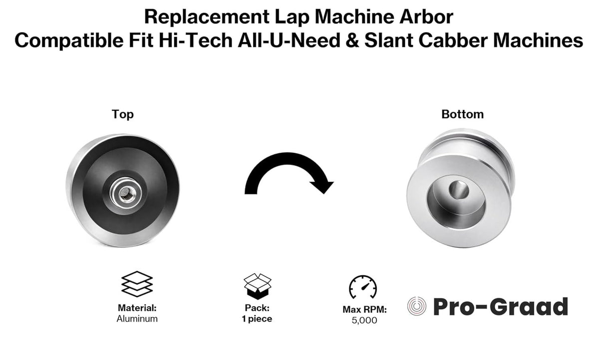 Pro-Graad Replacement Lap Machine Arbor, Fits Hi-Tech All-U-Need & Cabber