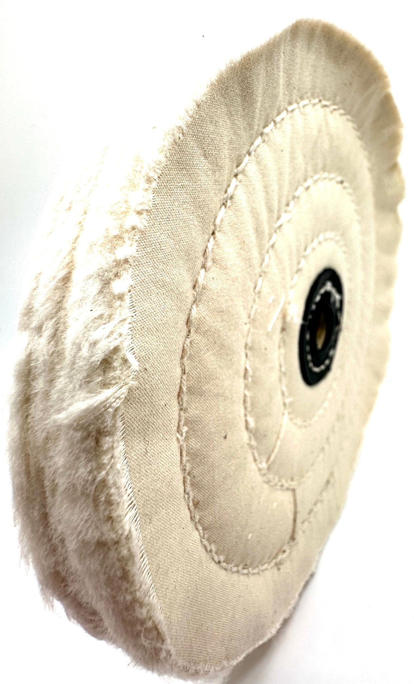 Pro-Graad 2 Pack 6” BBC Buffing Wheel, 60 Ply, Bleached Balloon Cloth 133x72 Thread Count, 1/2” Arbor Hole for Bench Motor, Silky & Ultra Smooth Buffing & Polishing Wheel for Final Finish with Rouge