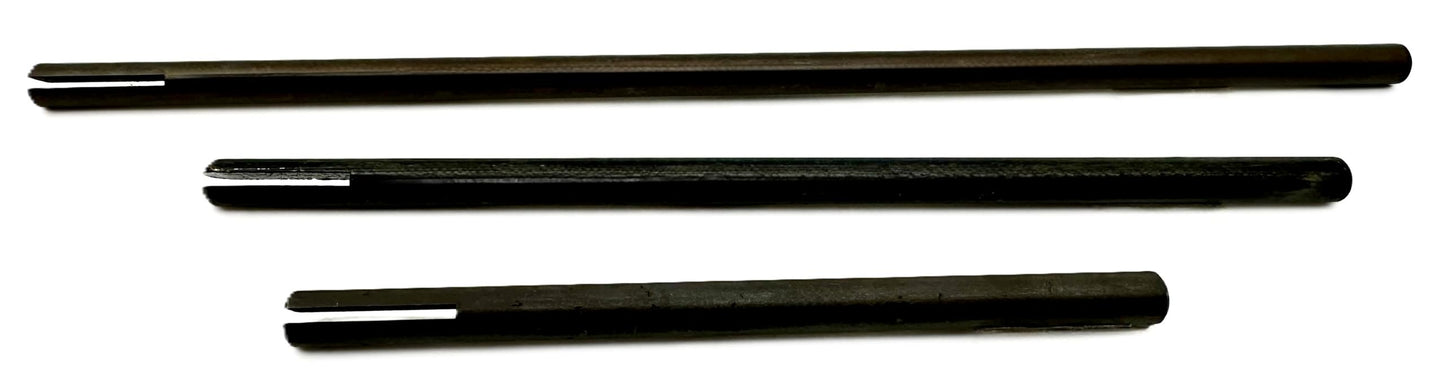 Pro-Graad SM-468 Slotted Mandrel 1/4” Shank & Body 3 Piece Set 4” – 6” – 8” Split Head Slot Mandrels, Core Sanding Internal Holes, 1/4” Shank Diameter x 4, 6, 8 inch Overall Lengths, Set of 3