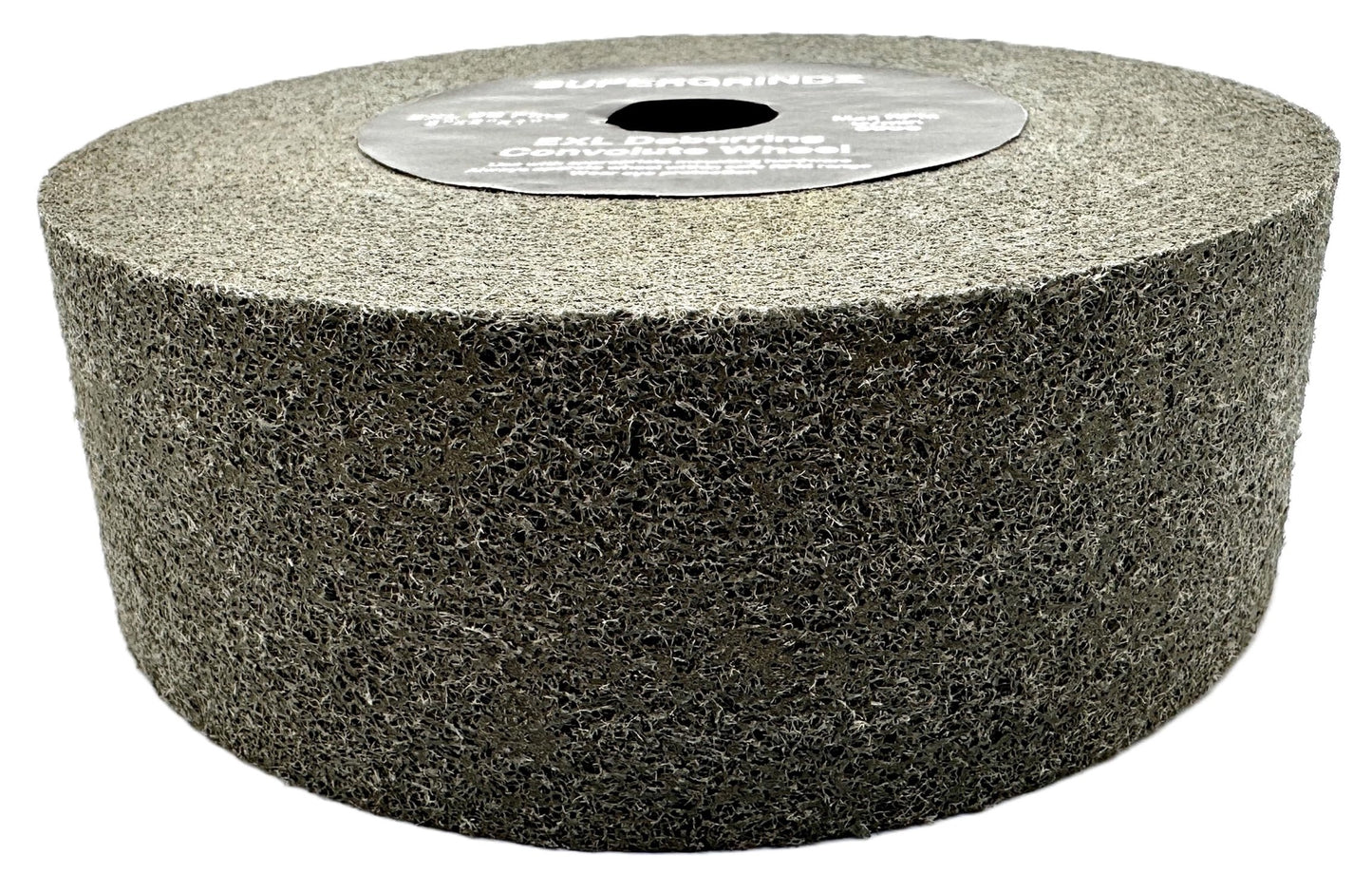 SuperGrindz EXL Deburring Wheel - 6" x 2" x 1" 9S Fine Grit - Silicon Carbide - Metal Deburring, Finishing and Polishing Wheel - Convolute - (1 Pack)