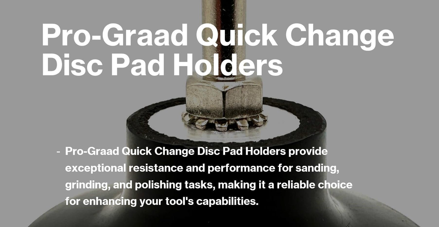 Pro-Graad 4" Type S Pad Holder for Quick Change Discs, 1/4" Shank, Type II, TS, S-Type Holder Mandrel, for Die Grinder, Grinding Polishing Paint Removal Sanding and Conditioning Discs