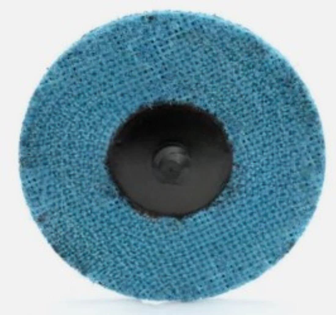 Pro-Graad 3" Quick Change Non-Woven Nylon Surface Conditioning Discs for Deburring Sanding Blending Polishing Paint Removal with Male R-Type Backing Use with Die Grinder - Blue - (Fine) - (25 Pack)